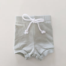 Load image into Gallery viewer, Light Sage Ribbed Shorts | Tight - Emi and Jo Baby
