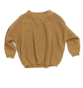 Chunky Knit Sweater | Mustard - Emi and Jo Baby