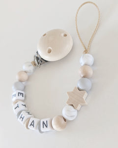 Personalized Pacifier Clip | Star - Emi and Jo Baby