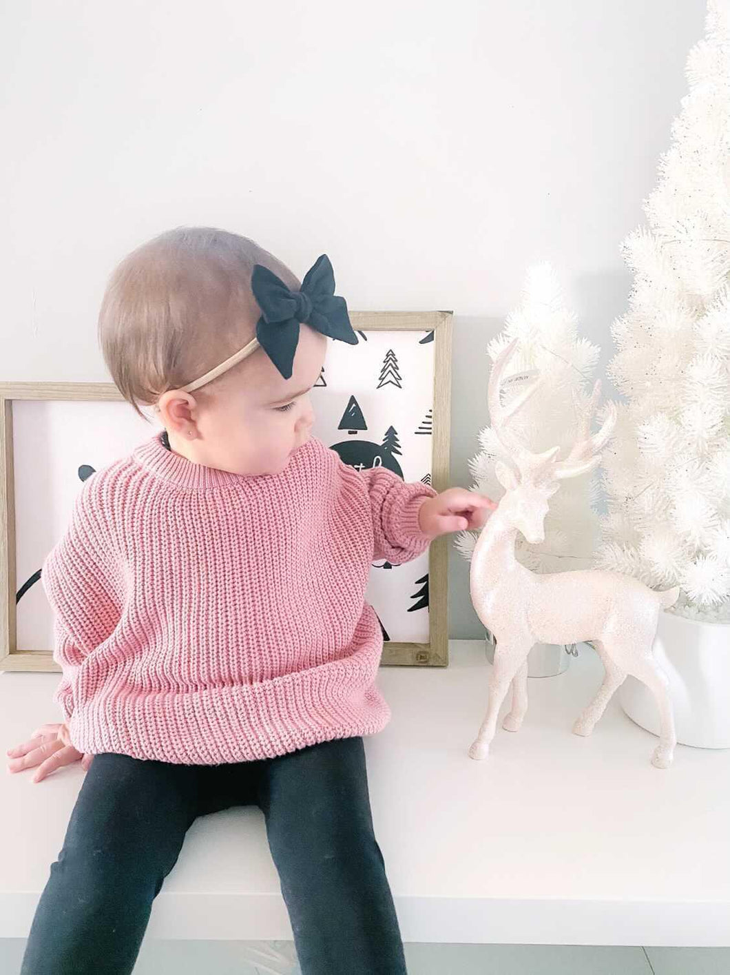 Chunky Knit Sweater | Mauve - Emi and Jo Baby