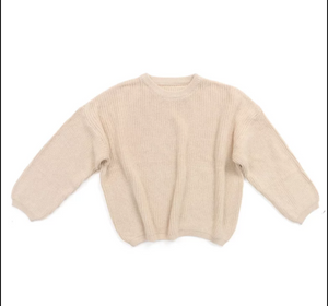 Chunky Knit Sweater | Almond - Emi and Jo Baby