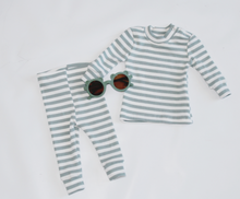 Load image into Gallery viewer, Ribbed 2 Piece Set | Striped Sage - Emi and Jo Baby
